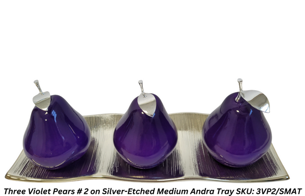 Violet Pears with Silver Stem