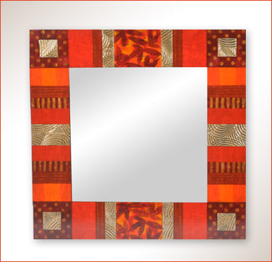 Miranda  Wall Mirror Series KAP102/05Hand Painted   24" x 24 "x ½” Square
