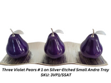 Violet Pears with Silver Stem