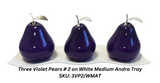 Violet Pears with Silver Stem