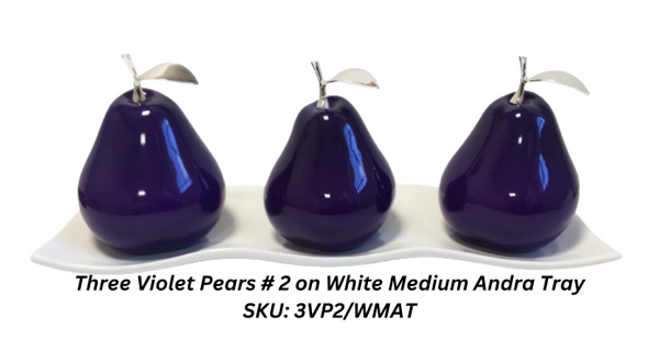 Violet Pears with Silver Stem