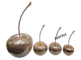 Champagne Ceramic Cherries with Rose-Gold Stem