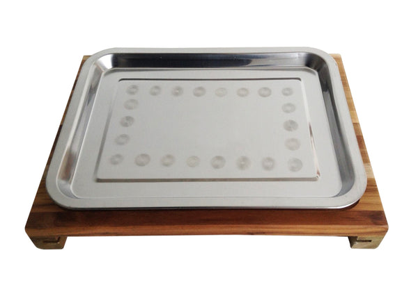 Cutting Board with Aluminum Tray