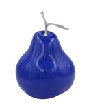 Ceramic Fruit - Blue   Pears with Silver Stem