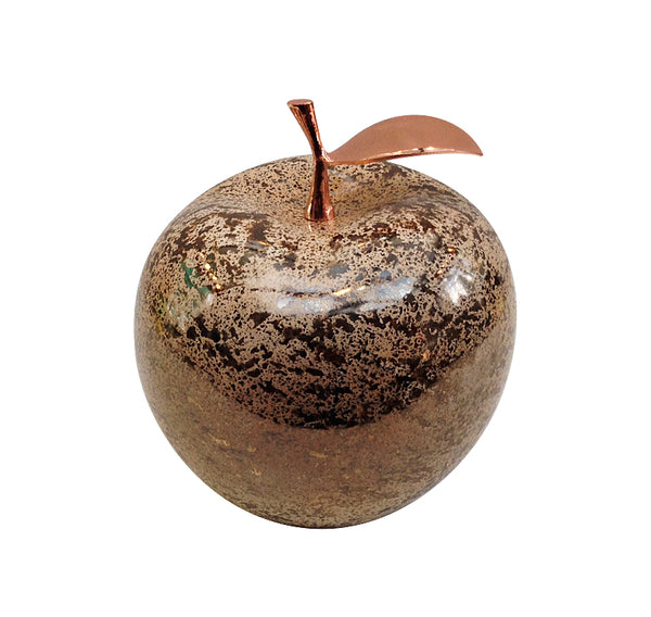 Champagne  Ceramic Apples With Rose-Gold  Stem