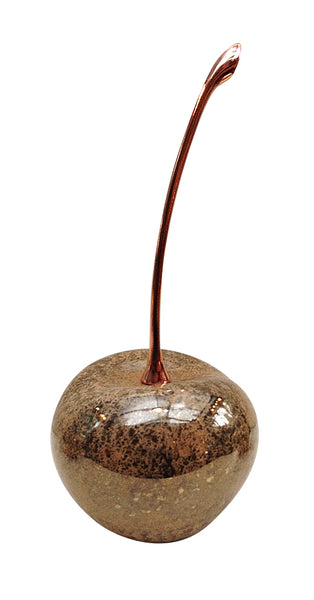 Champagne Ceramic Cherries with Rose-Gold Stem