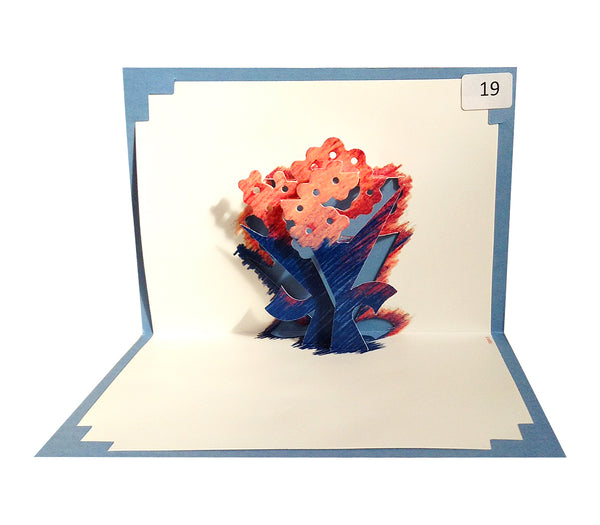 Flowers -  Origami - Greeting Card