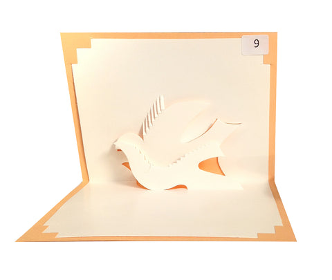 Christmas - Dove - Origami Greeting Card