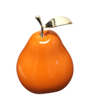 Ceramic Fruit - Tangerine  Pears with Silver Stem