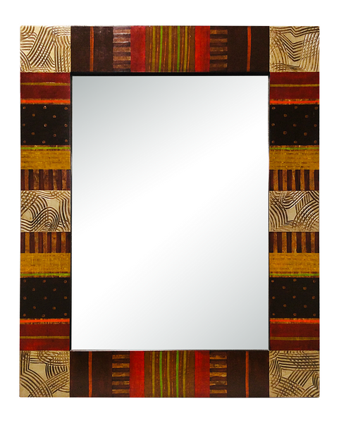 Geraldine Wall Mirror Series  KAP101/03 Hand Painted  24” x 31 ½”  x ½” Rectangular