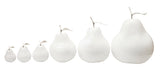 Ceramic Fruit - White Pears with Silver Stem
