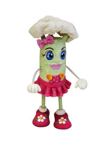 GURIS Funky and Fun Characters   RA109 -  Cauliflower Girl, Pink