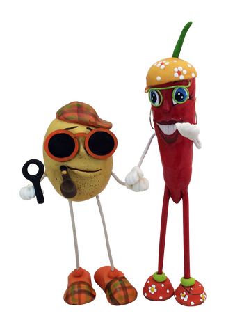 GURIS Funky and Fun Characters   RA129 - Mr. Potato &   Mrs. Hot Mama Pepper