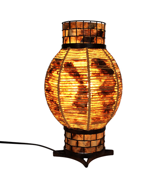 Natural Fiber and Metal -  Kiowa Freeform Table Lamp