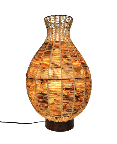 Natural Fiber and Metal - Nemika Table Lamp